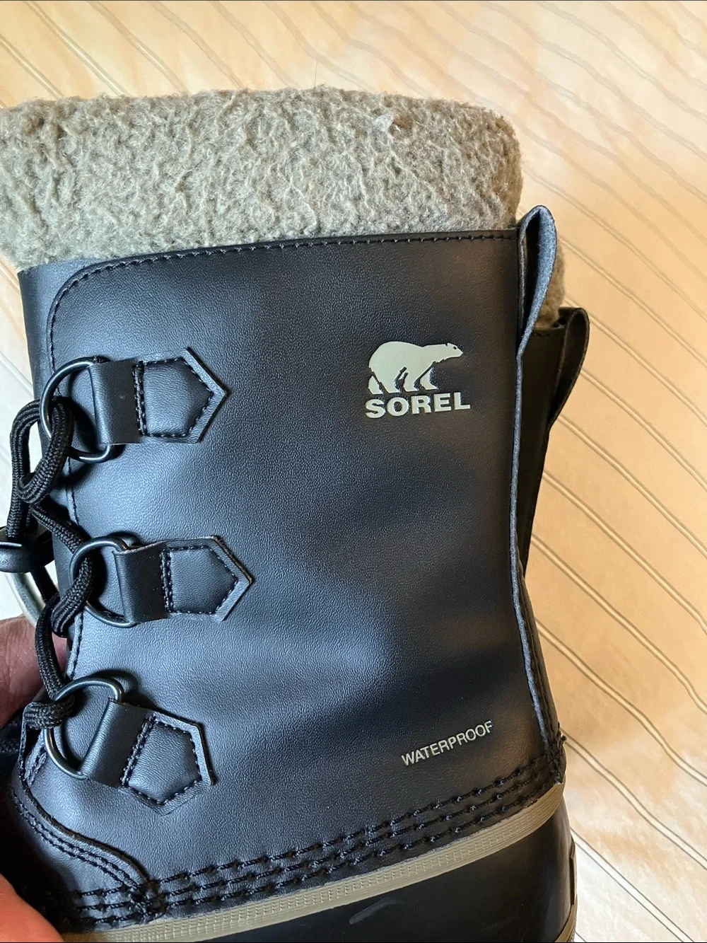 Sorel Kids Black and Gray Insulated Snow Boots